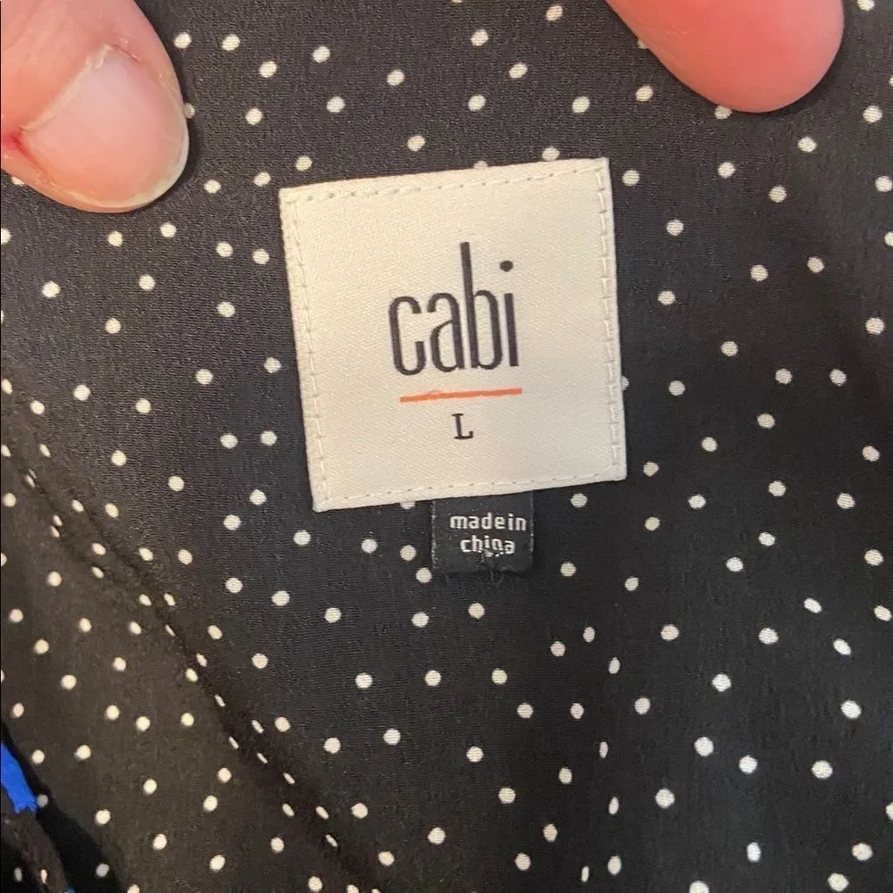 CAbi Blue Floral Untamed Electric Blue Asymmetrical Style 5576 Dress Size Large - Picture 7 of 9